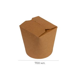 Коробки для лапши/вока XL 700мл "Нудлс/Eco Noodles" крафт