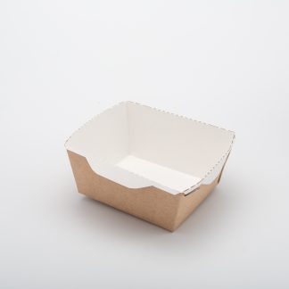 Контейнер картонный без крышки "Опсалат/Eco OpSalad" 350мл белый121*106*55мм