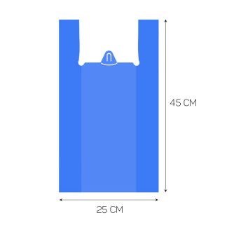 Пакет-майка синий 25*44см 13мк