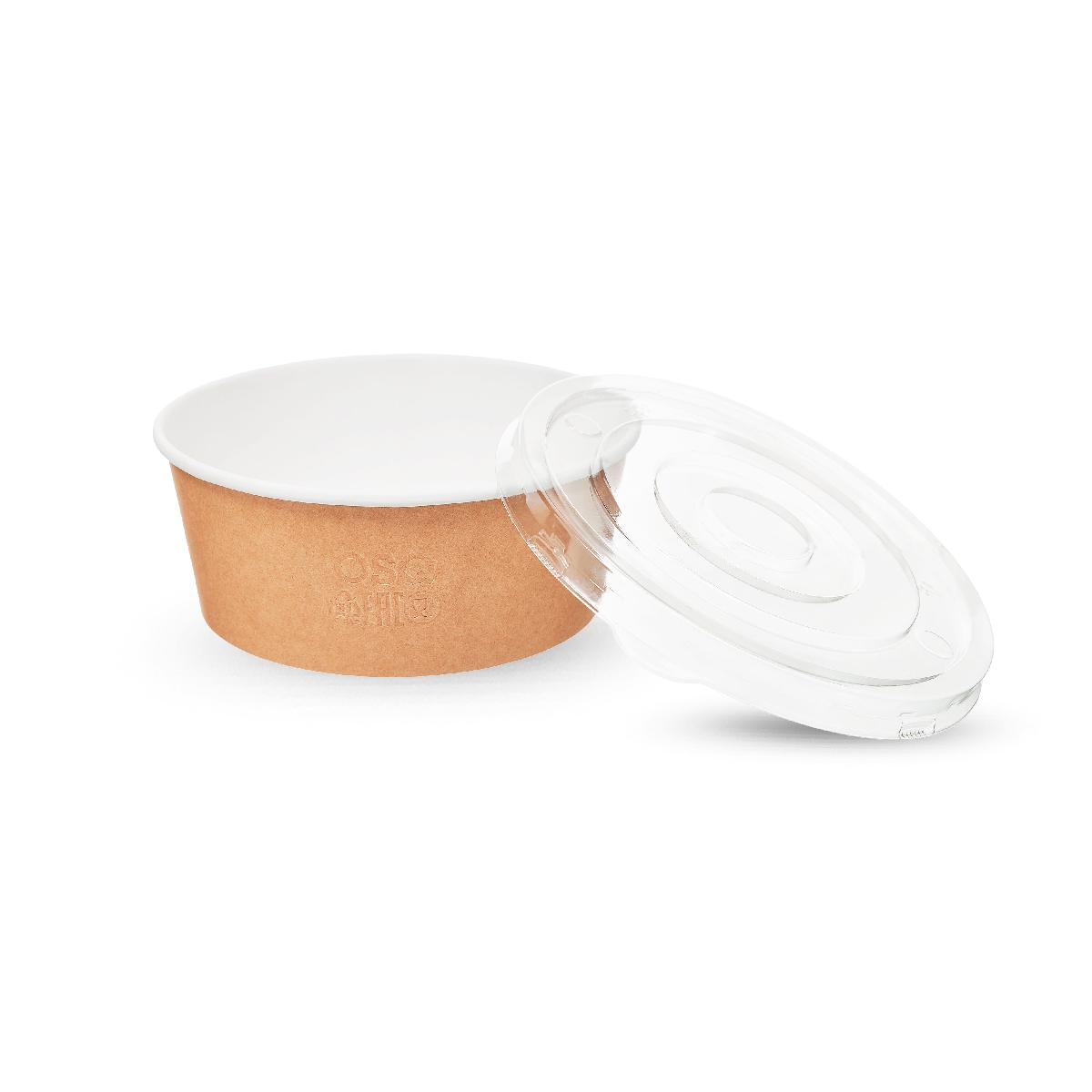 Крышка плоская для контейнера "Раунд Боул/Round Bowl"ПЭТ 750/1000