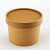 Контейнер картонный "Eco Soup 8C" крафт 230мл 75*60мм с картонной крышкой