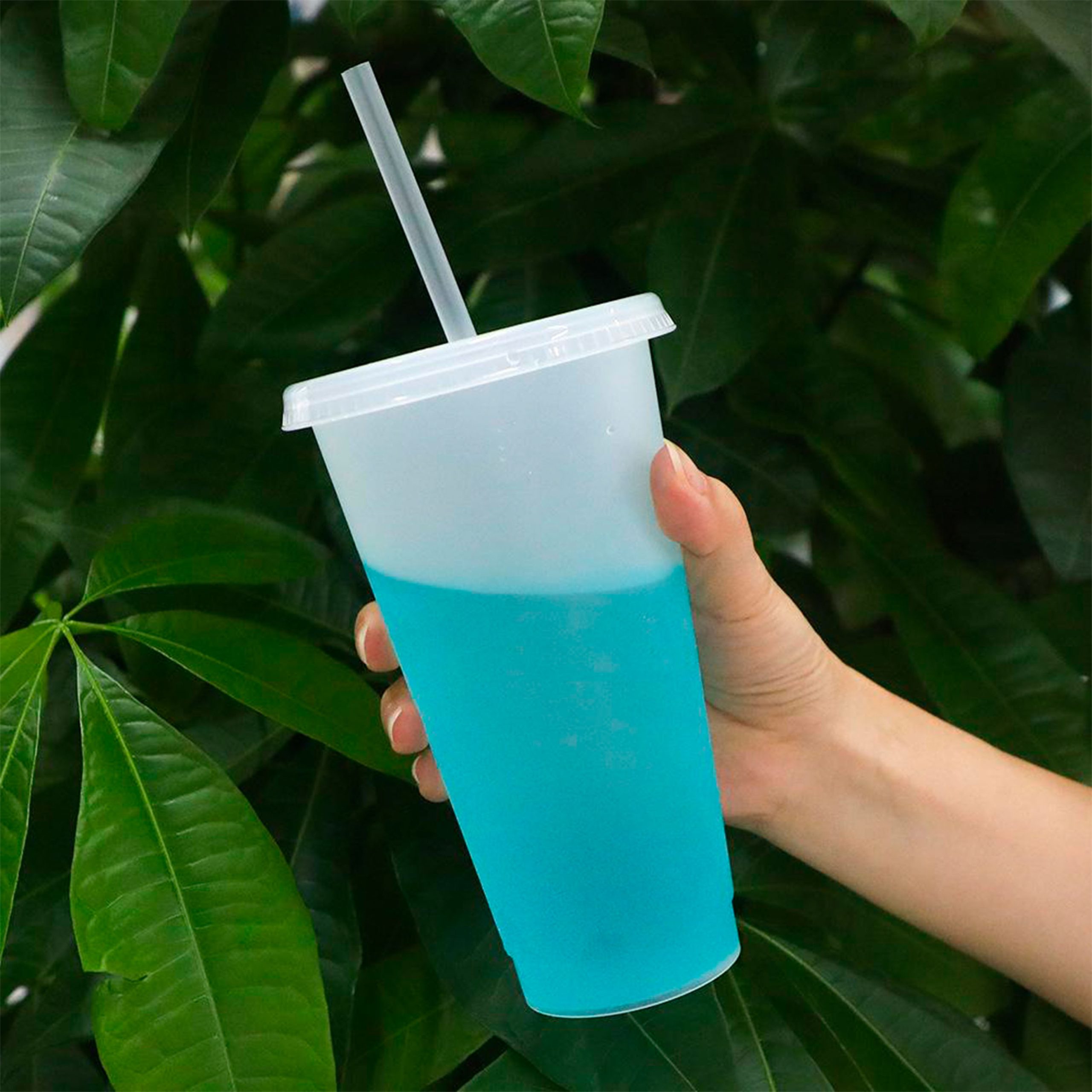 Стакан пластиковый для коктейлей матовый 650мл 90мм "Бабл Кап/Bubble Cup" — изображение 3