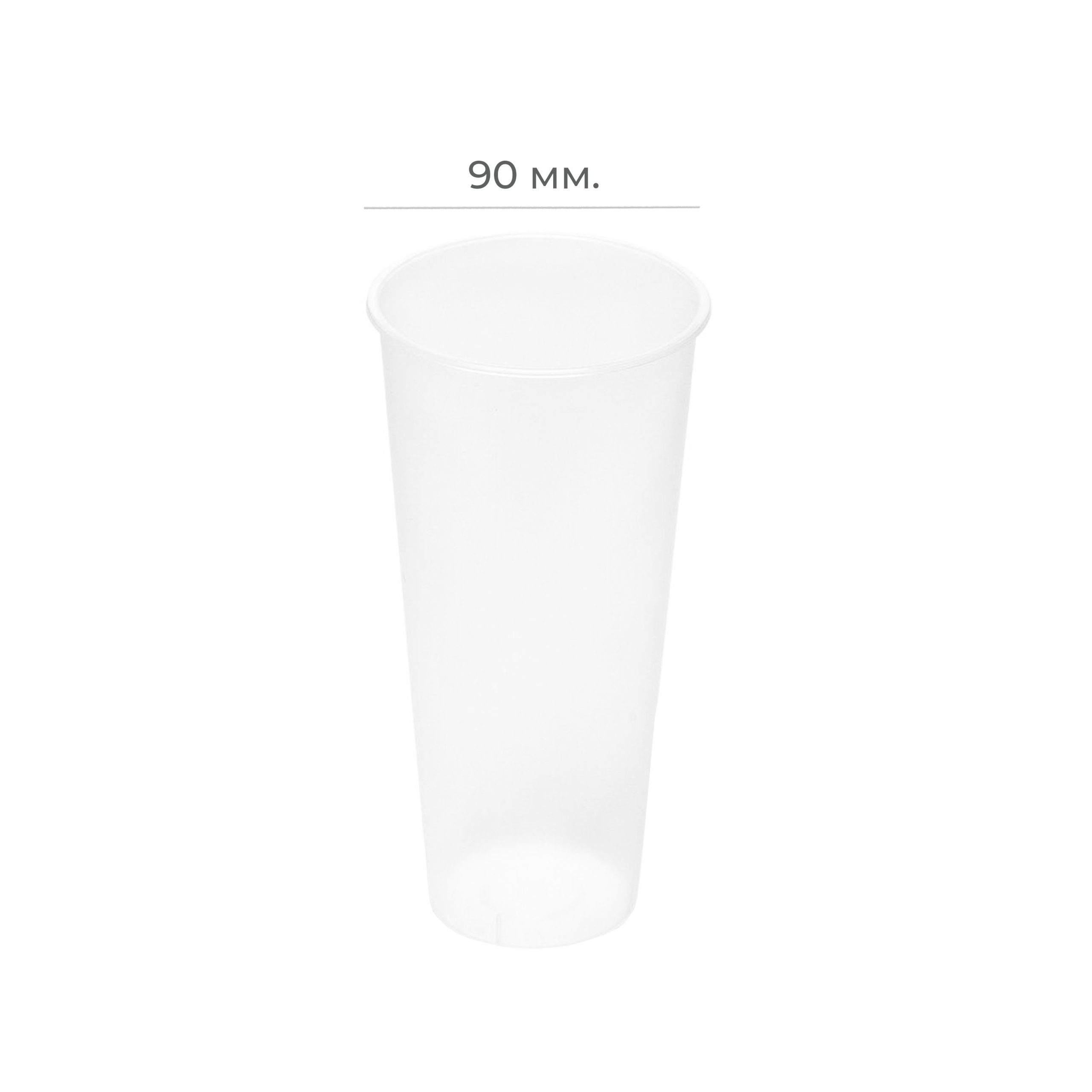 Стакан пластиковый для коктейлей матовый 650мл 90мм "Бабл Кап/Bubble Cup" — изображение 2