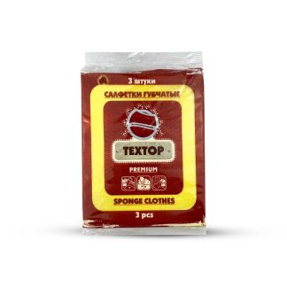 Салфетка целлюлозная 3шт 18*15см Тэкстоп/Textop (150)