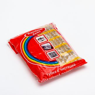 Губка с абразивной поверхностью "Rainbow"