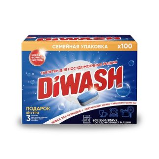 Таблетки для ПММ 100шт "Дивош/DIWASH"
