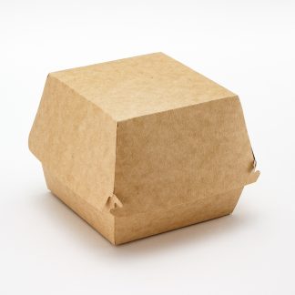 Коробка картонная для бургеров "Бургер/Eco Burger XL" крафт 130*130*110мм