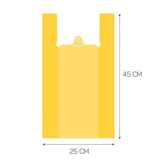 Пакет-майка желтый 25*44см 13мк