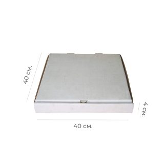 Коробки для пиццы/пирогов гофрокартон 40*40*4 белые