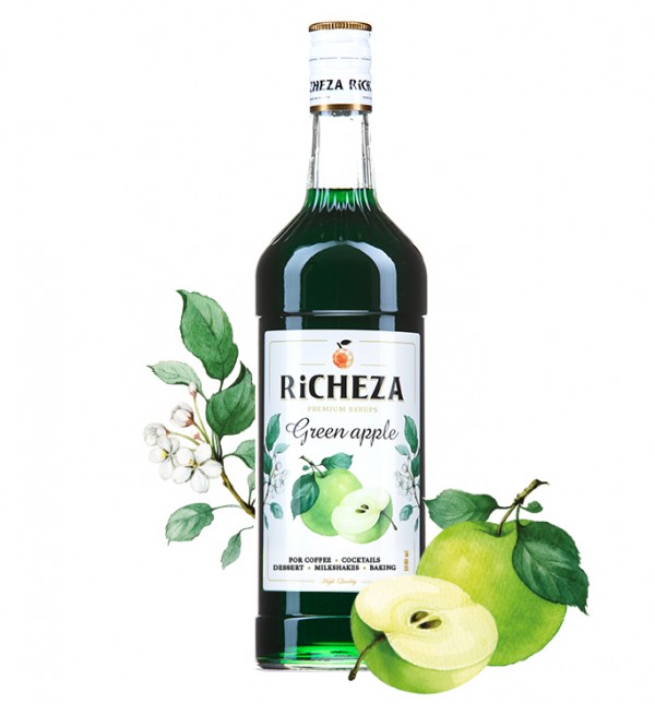 Сироп "Ричеза/Richeza" зеленое яблоко 1л