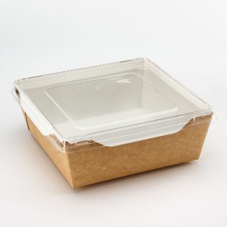 Контейнер картонный "Eco OpSalad" 350мл белый с крышкой 121*106*55мм