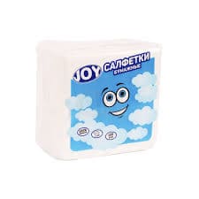 Салфетки 1-сл. 24*24см "Joy" белые 100шт