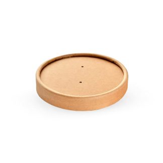 Крышка плоская для контейнера "Раунд Боул/Round Bowl" крафт 300/400/500