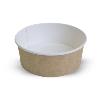 Контейнер картонный круглый "Раунд Боул/Round Bowl" 1000мл крафт без крышки