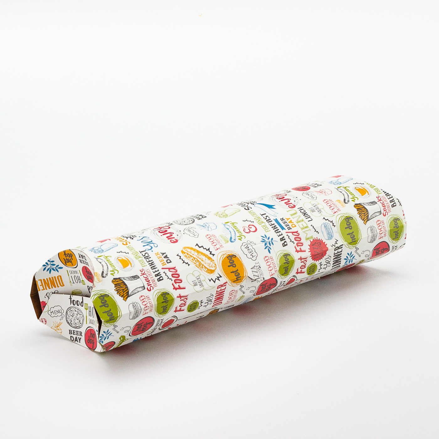 Контейнер картонный для роллов/шавермы "Eco Pillow" цветной 200*70*55мм