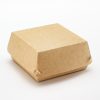 Коробка картонная для бургеров "Бургер/Eco Burger L" крафт 120*120*70мм