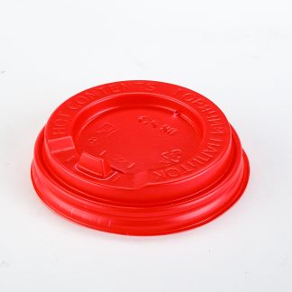 Крышка к стаканам 250мл красная d80мм с откидным клапаном "ГС"