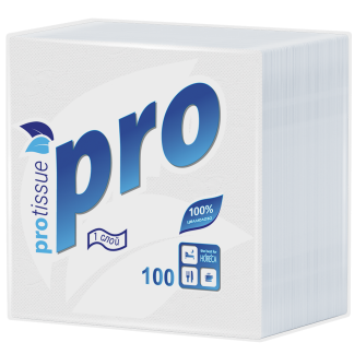 Салфетки 1-сл. 24*24см " Про/Pro" 100шт